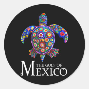 Sea Turtle The Gulf Of Mexico Forever El Golfo De Classic Round Sticker
