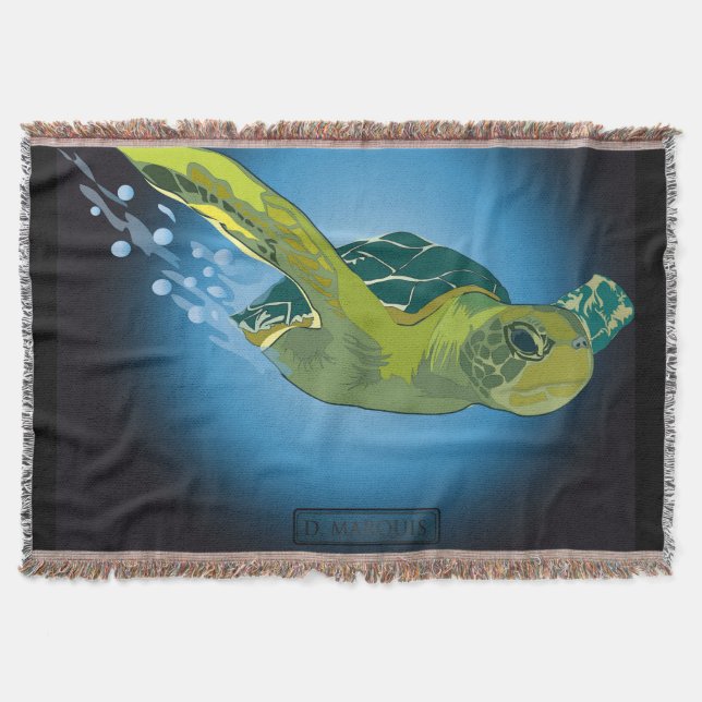 SEA TURTLE THROW BLANKET (Front)