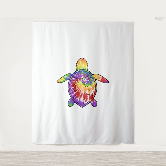 Sea Turtle tie dye Tapestry (Front)