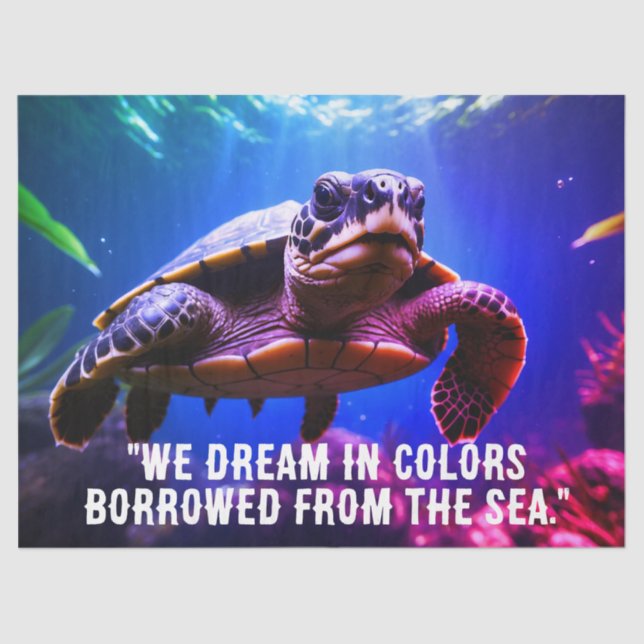 Sea Turtle Tissue/Decoupage Paper (Front)