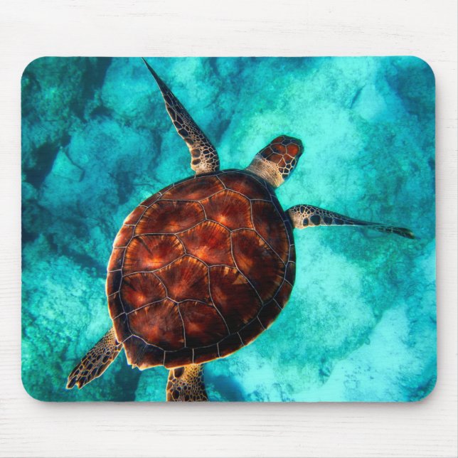 Sea Turtle Top View Mouse Pad (Front)