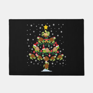 Sea Turtle Tortoise Christmas Tree Doormat