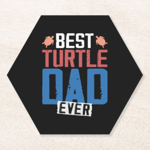 Sea Turtle Tortoise Dad Best   Paper Coaster