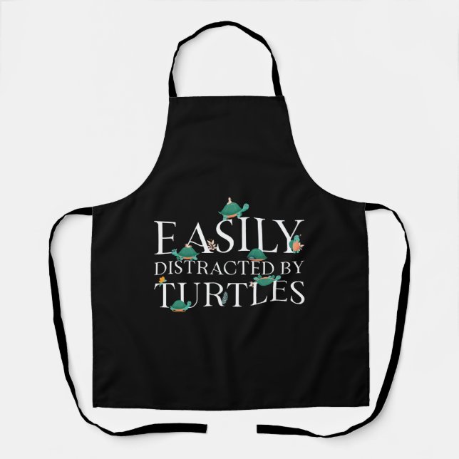 Sea Turtle Tortoise Easily       Apron (Front)