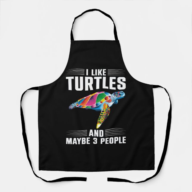 Sea Turtle Tortoise I Like Turtles    Apron (Front)