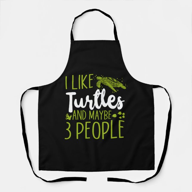 Sea Turtle Tortoise I Like Turtles Apron (Front)