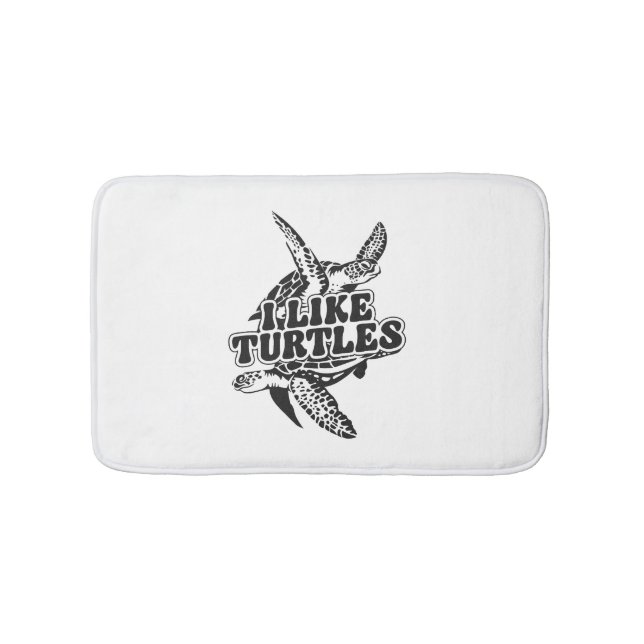 Sea Turtle Tortoise I Like Turtles     Bath Mat (Front)