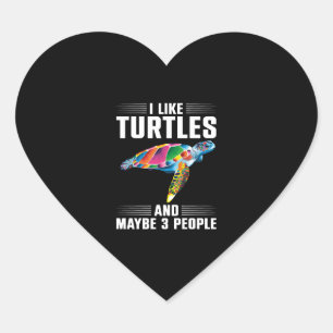 Sea Turtle Tortoise I Like Turtles    Heart Sticker