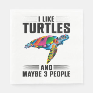 Sea Turtle Tortoise I Like Turtles Napkin