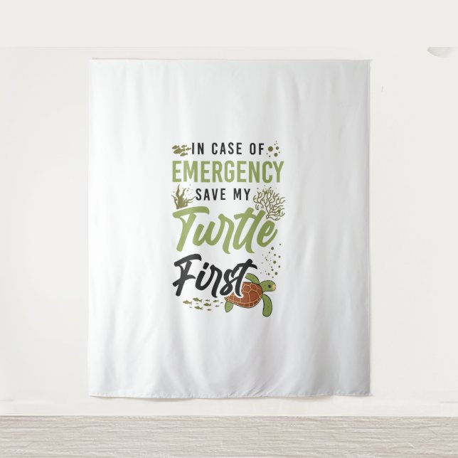 Sea Turtle Tortoise In Case Of Tapestry (Front)