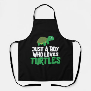 Sea Turtle Tortoise Just A Boy Who Apron