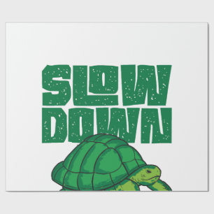 Sea Turtle Tortoise Slow Down Copy Wrapping Paper