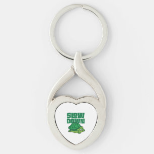 Sea Turtle Tortoise Slow Down Key Ring