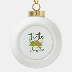Sea Turtle Tortoise Turtle Ceramic Ball Christmas Ornament