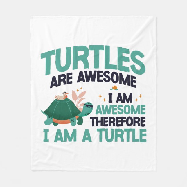 Sea Turtle Tortoise Turtles Are  Fleece Blanket (Front)
