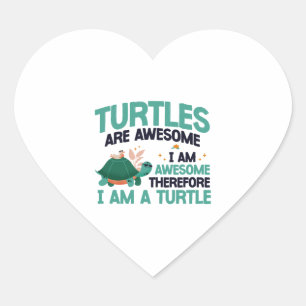 Sea Turtle Tortoise Turtles Are Heart Sticker