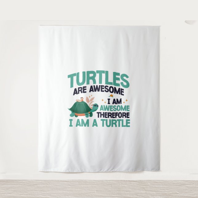 Sea Turtle Tortoise Turtles Are  Tapestry (Front)