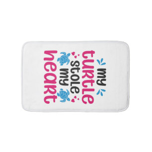 Sea Turtle Tortoise Valentines Day Copy Copy Copy Bath Mat