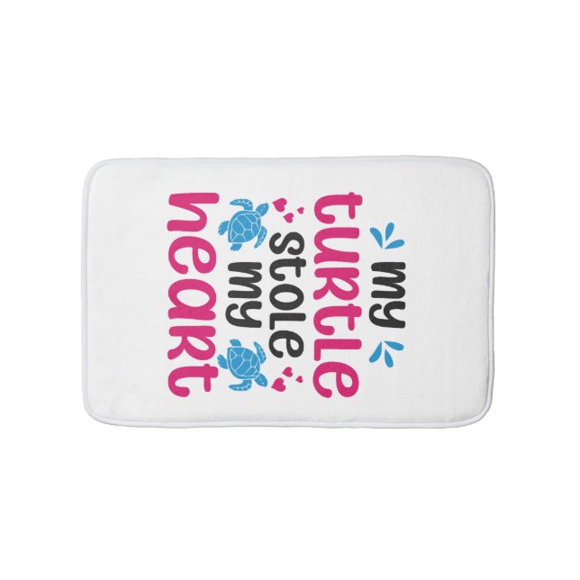 Sea Turtle Tortoise Valentines Day Copy Copy Copy  Bath Mat (Front)