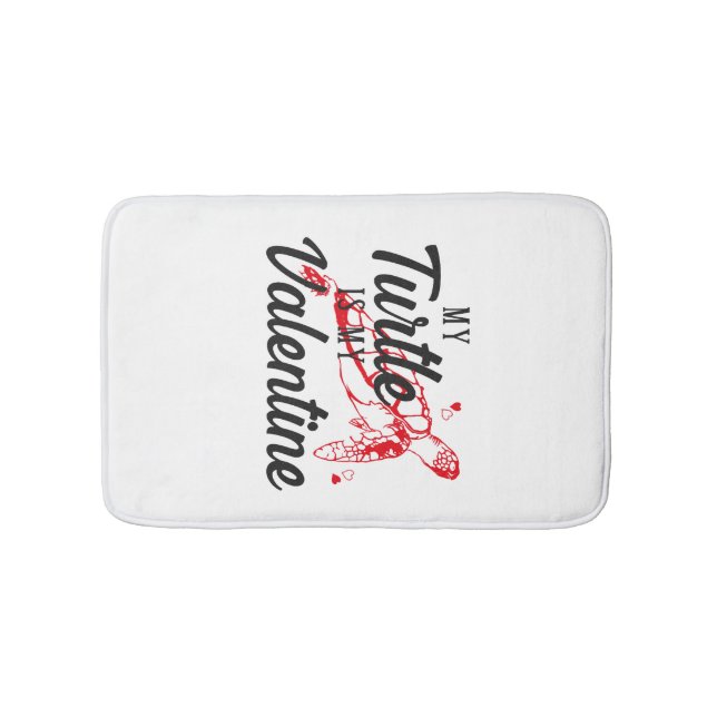 Sea Turtle Tortoise Valentines Day Copy Copy Copy  Bath Mat (Front)