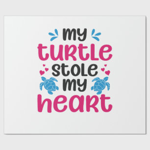 Sea Turtle Tortoise Valentines Day Copy Copy Copy Wrapping Paper