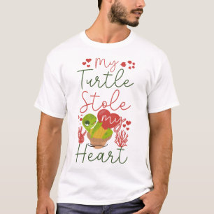 Sea Turtle Tortoise Valentines Day Copy T-Shirt