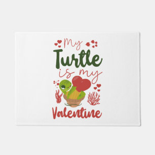 Sea Turtle Tortoise Valentines Day    Doormat