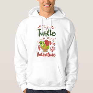 Sea Turtle Tortoise Valentines Day Hoodie