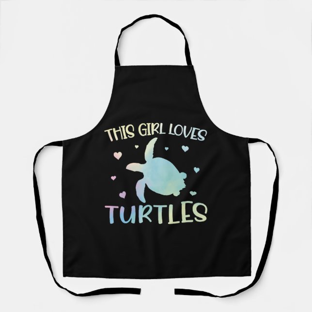 Sea Turtle Tortoise Watercolor      Apron (Front)