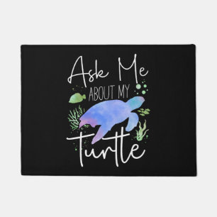 Sea Turtle Tortoise Watercolor Ask Doormat