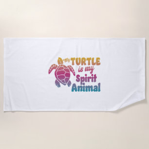 Sea Turtle Tortoise Watercolor My     Beach Towel