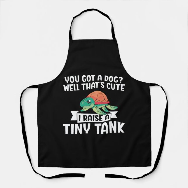 Sea Turtle Tortoise You Got A Dog   Apron (Front)