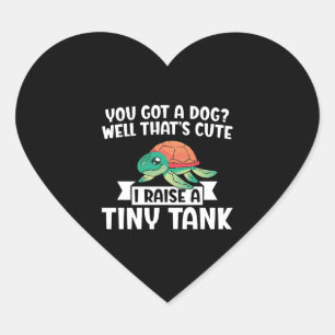 Sea Turtle Tortoise You Got A Dog Heart Sticker