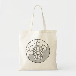Sea Turtle Tote Bag, Hand Drawn