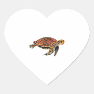 Sea Turtle Totem Animal Heart Sticker