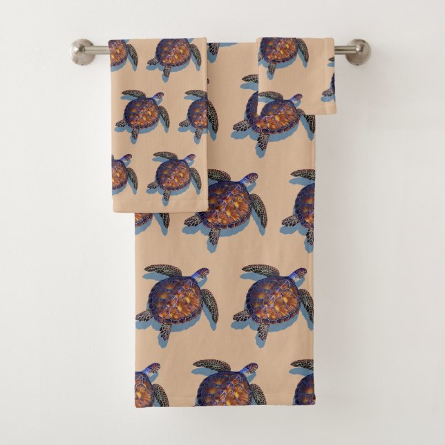 Sea turtle Towel set (Insitu)
