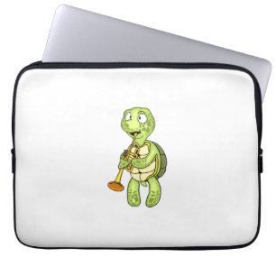 Sea Turtle Trumpet Player Kids Music Orchestra Laptop Sleeve