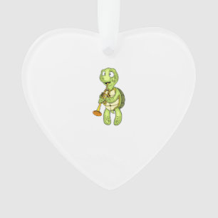 Sea Turtle Trumpet Player Kids Music Orchestra Ornament
