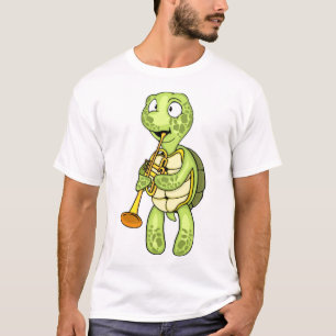 Sea Turtle Trumpet Player Kids Music Orchestra T-Shirt