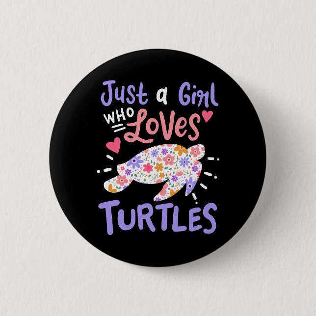 Sea Turtle Turtle Lover 6 Cm Round Badge (Front)