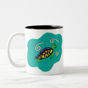 Sea Turtle Two-Tone Coffee Mug
