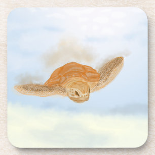 Sea Turtle under Water. Coaster