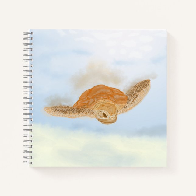 Sea Turtle under Water.     Notebook (Front)