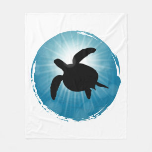Sea Turtle Underwater Aquatic Life Fleece Blanket