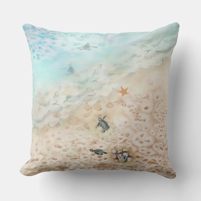 Sea Turtle Voyage Cushion (Front)