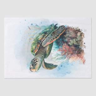Sea Turtle Watercolor Tissue Paper