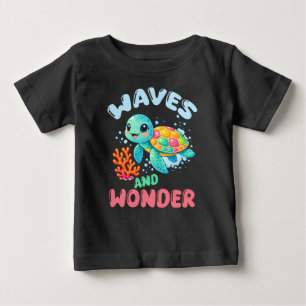 Sea Turtle Waves and Wonder Kids Baby T-Shirt