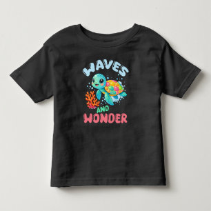 Sea Turtle Waves and Wonder Kids Toddler T-Shirt