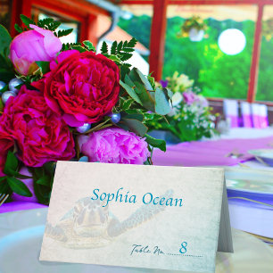 Sea Turtle Wedding Escort or Place Cards