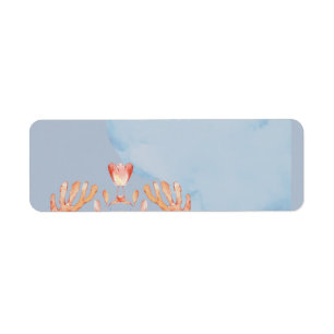 Sea Turtle Wedding Featuring Bride and Groom Return Address Label